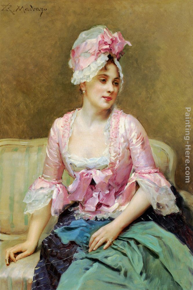 Portrait of Aline Mason painting - Raimundo de Madrazo y Garreta Portrait of Aline Mason art painting